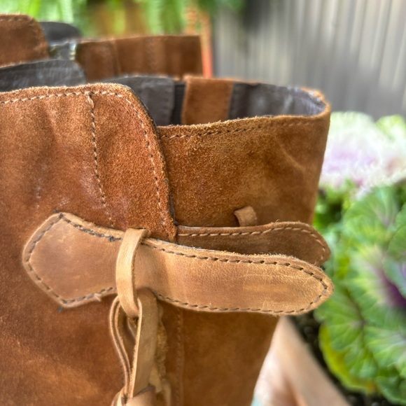 Born Suede & Leather Tall Boots w/Braided Trim - Picture 8 of 15